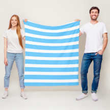 Sky Blue and White Cabana Stripes