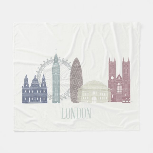 Manta Polar Skyline de Londres (Frente (Horizontal))