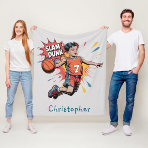 Manta Polar Slam Dunk Boy Birthday Bash Gift