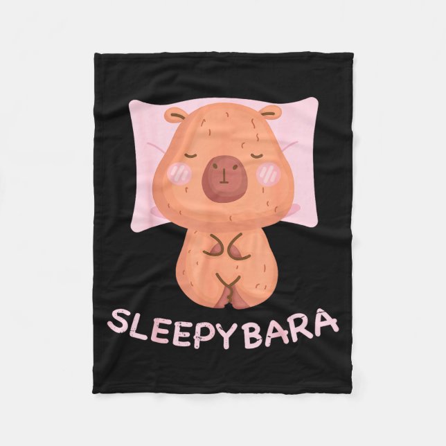Manta Polar Sleeng Capybara Pajamas Nightgown Sleepybara Roden (Anverso)