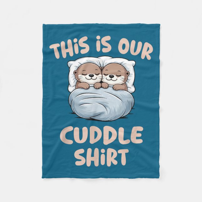 Manta Polar Sleeng Otter Couple This Is Our Cuddle  (Anverso)