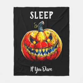 Manta Polar sLEEP si te atreves Halloween Sonriendo Calabaza