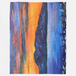 Manta Polar Sleeping Lady fleece blanc 