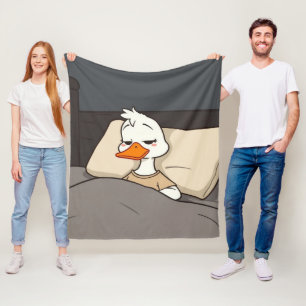Manta Polar Sleepy Duck-Cute Personalizado Animal Cosy Bedtime