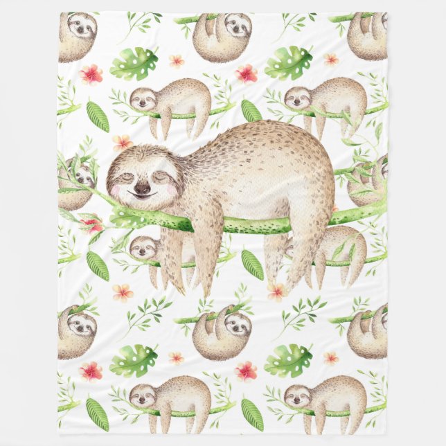 Manta Polar Sleepy Time Sloth (Anverso)