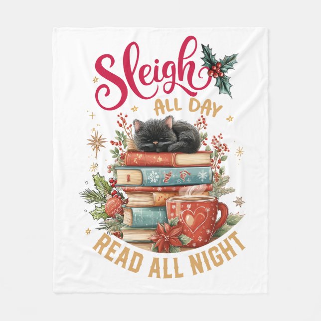 Manta Polar Sleigh All Day Read All Night  (Anverso)