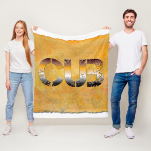 Manta Polar SlipperyJoe's cub bear words gold brown tan white