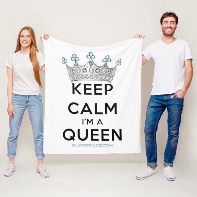Manta Polar SlipperyJoe's Keep Calm Queen Royal Crown jewels a (In situ)
