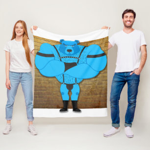 Manta Polar SlipperyJoe's oso musculoso gay dibujo tanga cuero