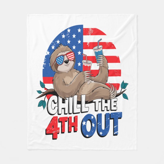 Manta Polar Sloth Chill the 4out Patriotic USA (Anverso)
