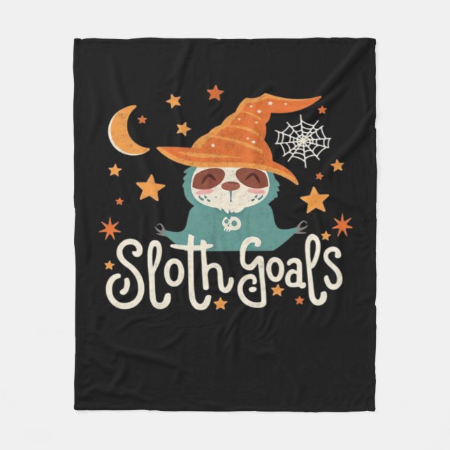 Manta Polar Sloth Halloween Goals Classic T-Shirt (Anverso)