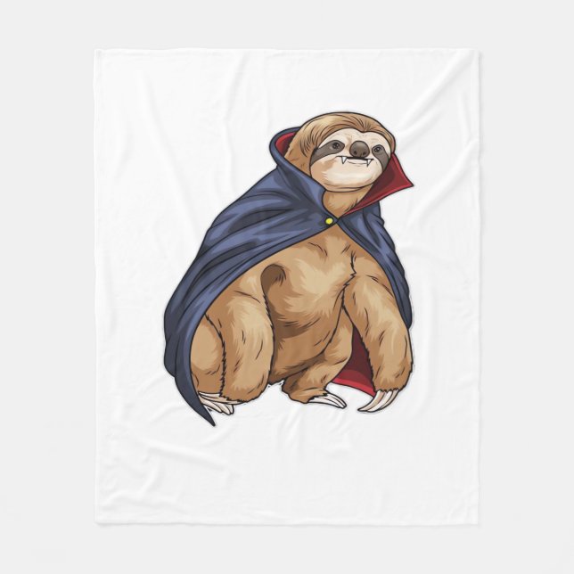 Manta Polar Sloth Halloween Vampire Classic T-Shirt (Anverso)