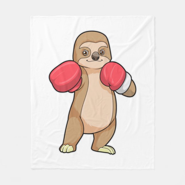 Manta Polar Slots as Boxer con guantes de boxeo (Anverso)