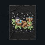 Manta Polar Slots Menorah Hanukkah Chanukah<br><div class="desc">Sloth Menorah Hanukkah Chanukah Lemas de animales judíos</div>