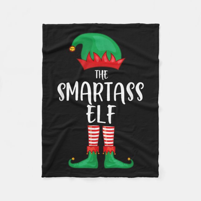 Manta Polar Smart Elf Christmas Party Matching Family Group Pa (Anverso)