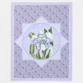 Manta Polar Smeraldo flor faja faja