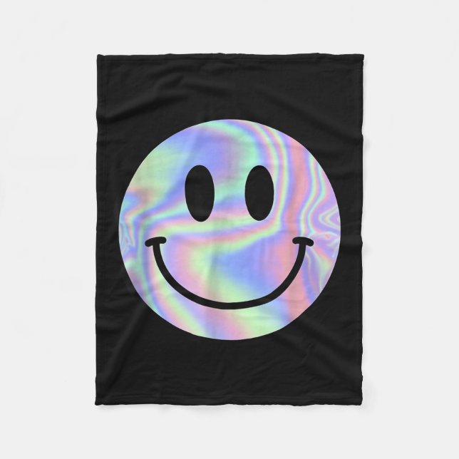 Manta Polar Smile Face Shirt Happy Smiling Face Rave Edm Music (Anverso)