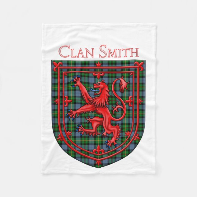Manta Polar Smith Tartan Scottish Plaid Lion Rampant (Anverso)