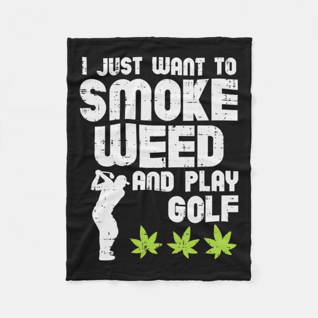 Manta Polar Smoke Weed Juega Golf Golfing Thc Golfer Stoner (Anverso)
