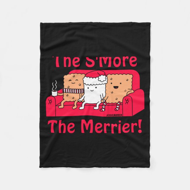 Manta Polar Smore Merrier Cute Kids Cartoon Christmas  (Anverso)