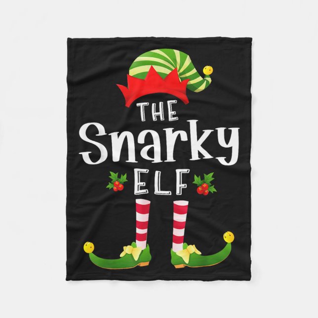 Manta Polar Snarky Christmas Elf Matching Pajama X-mas Party  (Anverso)