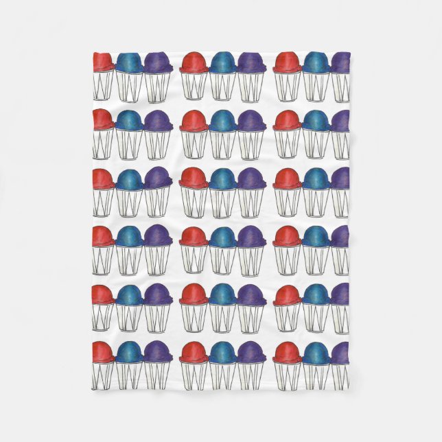 Manta Polar Snocone Snocone Snoball con postre de hielo sacudi (Anverso)