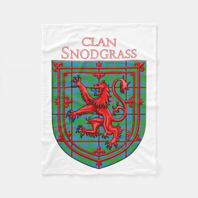 Manta Polar Snodgrass Tartan Scottish Plaid Lion Rampant (Anverso)