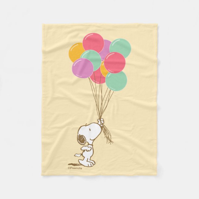 Manta Polar Snoopy and Balloons Fleece Blanket (Anverso)
