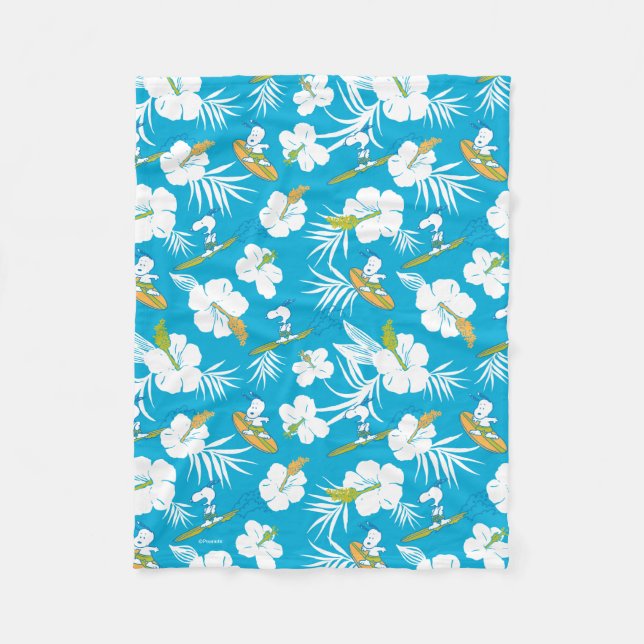 Manta Polar Snoopy Brooklyn Beach Pattern (Anverso)