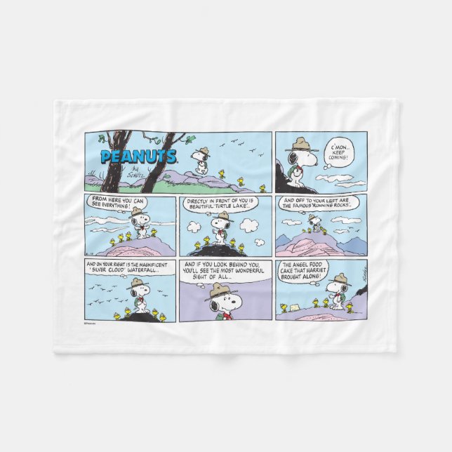 Manta Polar Snoopy & Friends | Ir de excursión (Frente (Horizontal))
