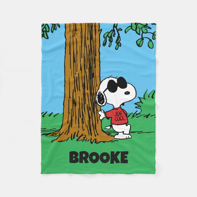 Manta Polar Snoopy "Joe Cool" de pie (Anverso)