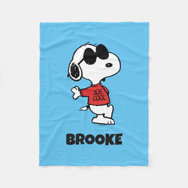 Manta Polar Snoopy "Joe Cool" de pie (Anverso)