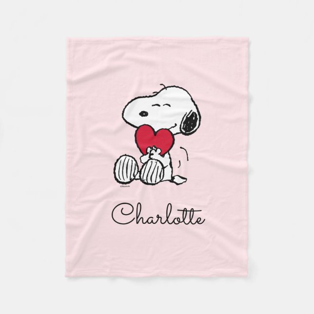 Manta Polar Snoopy | Little Sweetheart Baby Fleece Blanket (Anverso)