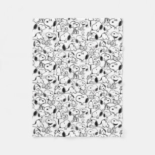 Manta Polar Snoopy Smile Giggle Laugh Pattern