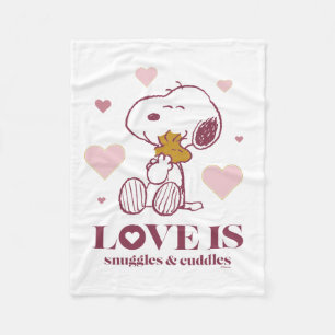 Manta Polar Snoopy & Woodstock Love is Snuggles & Cuddle Masco
