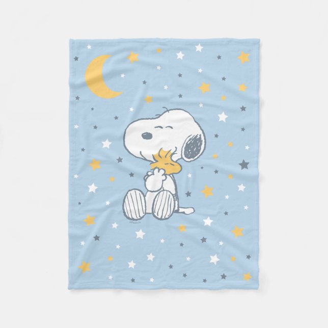Manta Polar Snoopy & Woodstock | Over the Moon Baby Shower (Anverso)