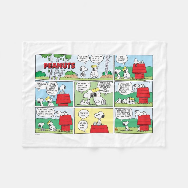 Manta Polar Snoopy y sus hermanos Andy & Olaf (Frente (Horizontal))