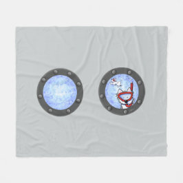 Manta Polar Snorkel Westie Portholes Fleece Blanket