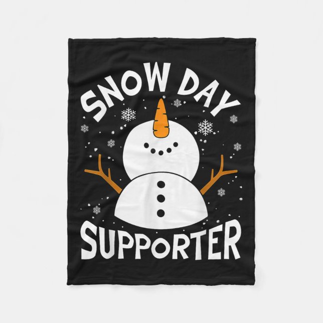 Manta Polar Snow Day Suprter Snowflake Funny Teacher Christmas (Anverso)