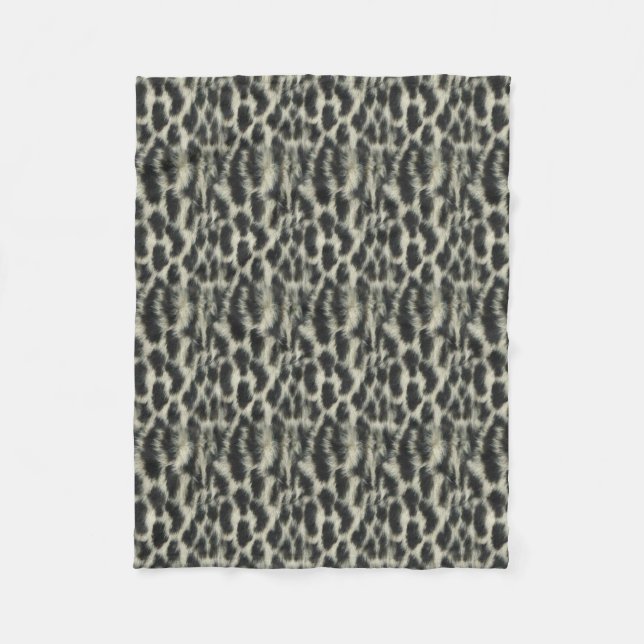 Manta Polar Snow Leopard Fleece Blanket (Anverso)
