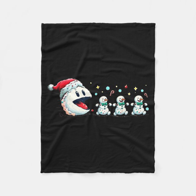Manta Polar Snow Man Xmas Tee Snowman Gamer  (Anverso)