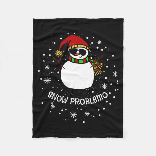 Manta Polar Snow Problemo Funny Christmas Snowman  (Anverso)