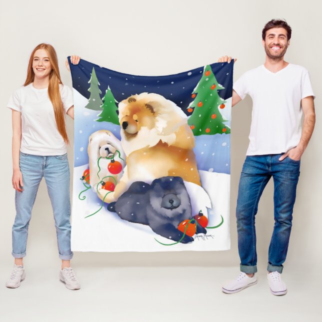 Manta Polar SNOWBABIES Chow 2020 Funda de pulpa de feriado (In situ)