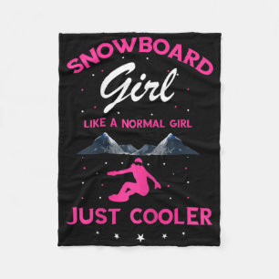 Manta Polar Snowboard Chica Snowboard Snowboarder Deporte Snow