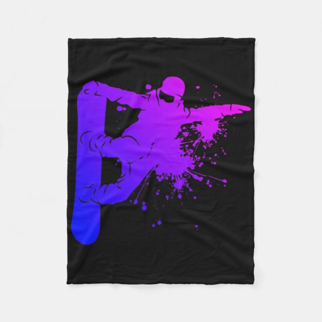 Manta Polar Snowboard Hombres deportes de invierno (Anverso)