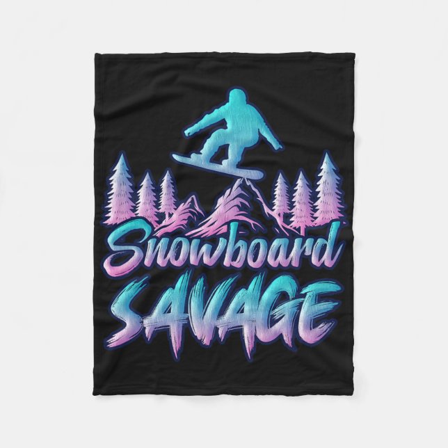 Manta Polar Snowboard Savage Gracioso Snowboardi (Anverso)