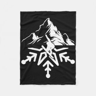 Manta Polar Snowboard Snowboard Snowflake Vintage Retro