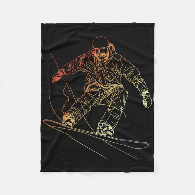 Manta Polar Snowboarder Sketch Vintage Alpine Snowboarding (Anverso)