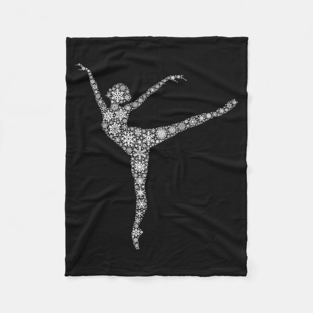 Manta Polar Snowflake Dancer Merry Christmas - Ballet Dance Ba (Anverso)