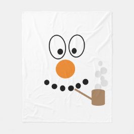 Manta Polar Snowman Face Personalizado Navidades Funny